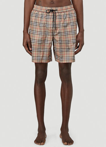 Burberry Guildes Vintage-Check Swim Shorts Beige bur0143010