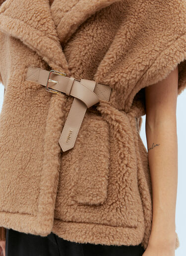 Max Mara Teddy Gilet Cape Camel max0254081