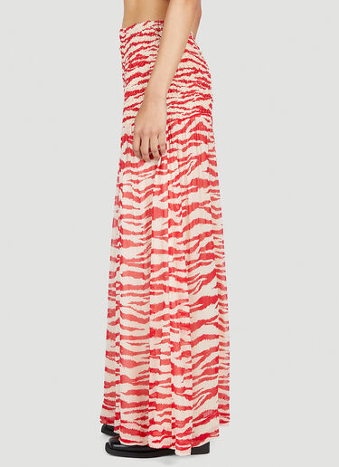 GANNI Smock Maxi Skirt Red gan0253069