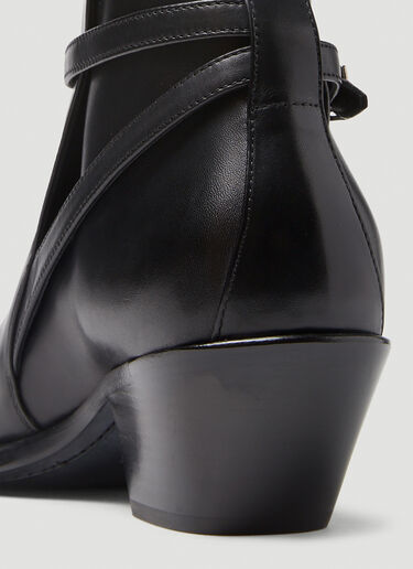 Saint Laurent 래치드 45 가죽 앵클부츠 블랙 sla0245165