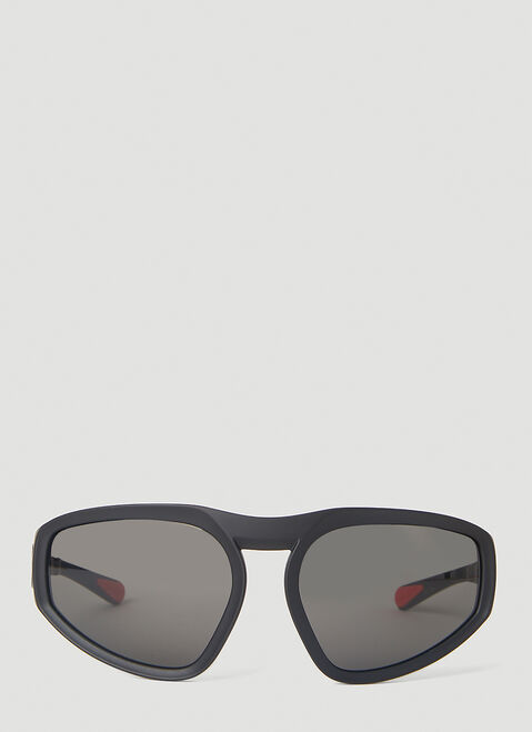 Prada Pentagra Geometric Sunglasses Black lpr0251013