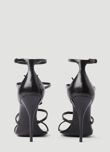Saint Laurent Cassandra Heeled Sandals Black sla0249105