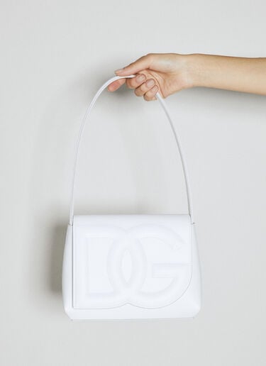 Dolce & Gabbana DG Logo Shoulder Bag White dol0255037