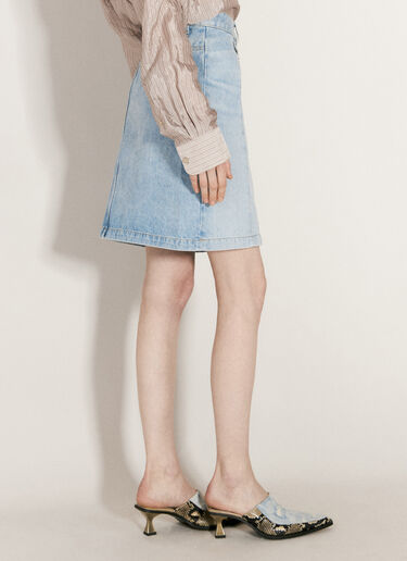 Martine Rose Narrow Front Mini Skirt Blue mtr0255004