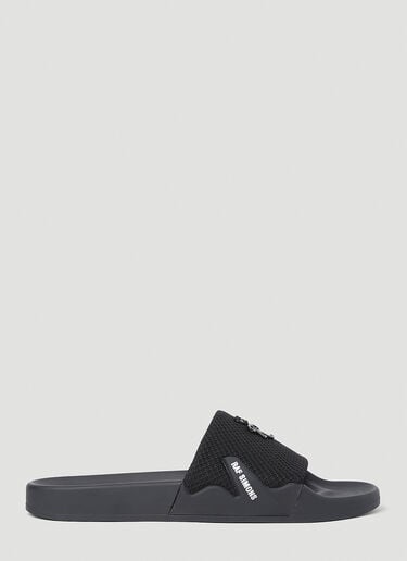 Raf Simons (RUNNER) Astra Open Toe Slides Black raf0152020