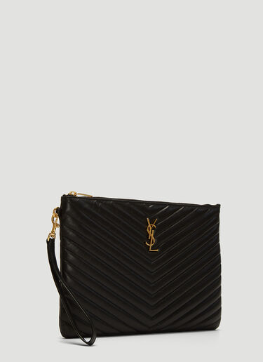 Saint Laurent Monogram Tablet Clutch Bag Black sla0237052