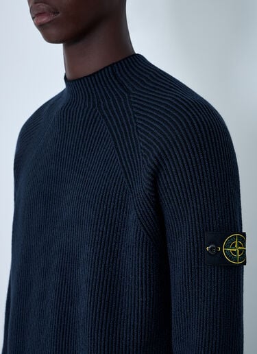 リブロゴパッチセーター Stone Island リブロゴパッチセーター ネイビー sto0162062
