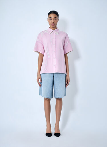 Marni Cotton Poplin Button-Down Shirt Pink mni0263001