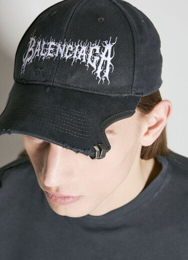 Balenciaga DIY Metal Outline Baseball Cap Black bal0355006