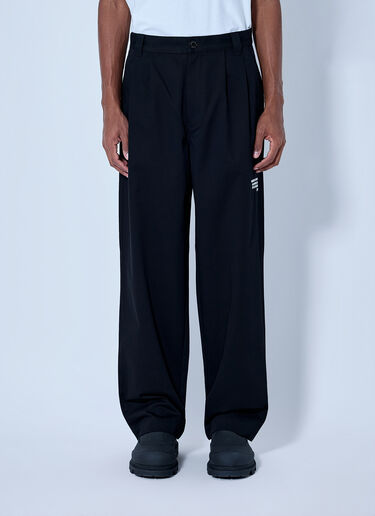 LN-CC® - Moncler x FRGMT Hiroshi Fujiwara: Pleated Wide-Leg Trousers - Black Moncler x FRGMT Hiroshi Fujiwara Pleated Wide-Leg Trousers Black mfr0166005