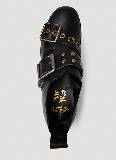Vivienne Westwood Combat Buckle Ankle Boots Black vvw0249057