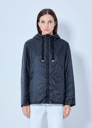 Max Mara Hooded Puffer Jacket Black max0265309