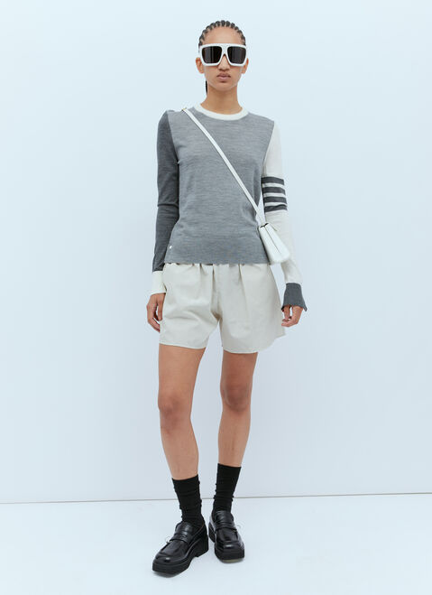 Thom Browne Four-Bar Wool Sweater White thb0253021