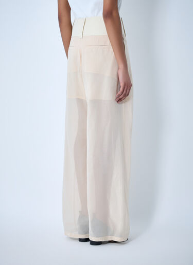 Sportmax High Waist Wide-Leg Trousers Beige spx0264063