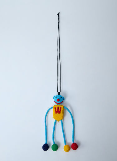Walter Van Beirendonck Beaded Logo Keyring Blue wlt0160022