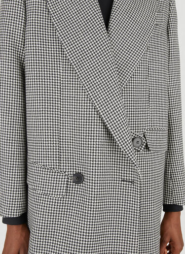 Alexander McQueen Drop Hem Double Breasted Coat Grey amq0249027