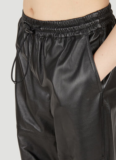 Alexander Wang Baggy Leather Pants Black awg0247048