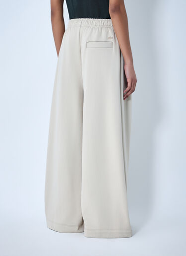 Lacoste Wide-Leg Trousers with Elasticated Waistband Beige lac0264009