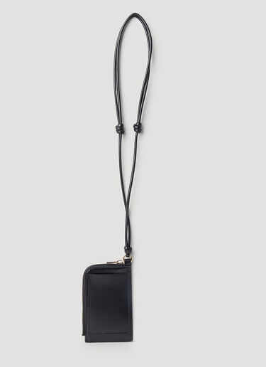 Jil Sander Envelope Lanyard Wallet Black jil0251015