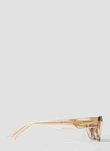Bottega Veneta Angle 猫眼形太阳镜 米色 bov0251138