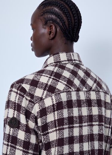 LN-CC® - Moncler: Checked Wool Shirt - Brown Moncler Checked Wool Shirt Brown mon0266036