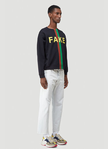 Gucci Fake Not Sweatshirt Black guc0142028