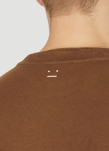 Acne Studios 方脸贴饰长袖 T 恤 棕色 acn0149040