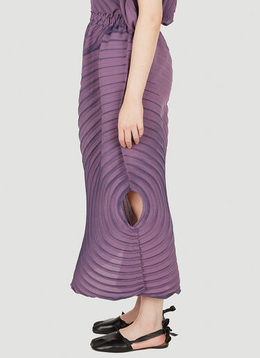 Issey Miyake Silence Pleats Skirt Purple ism0248001