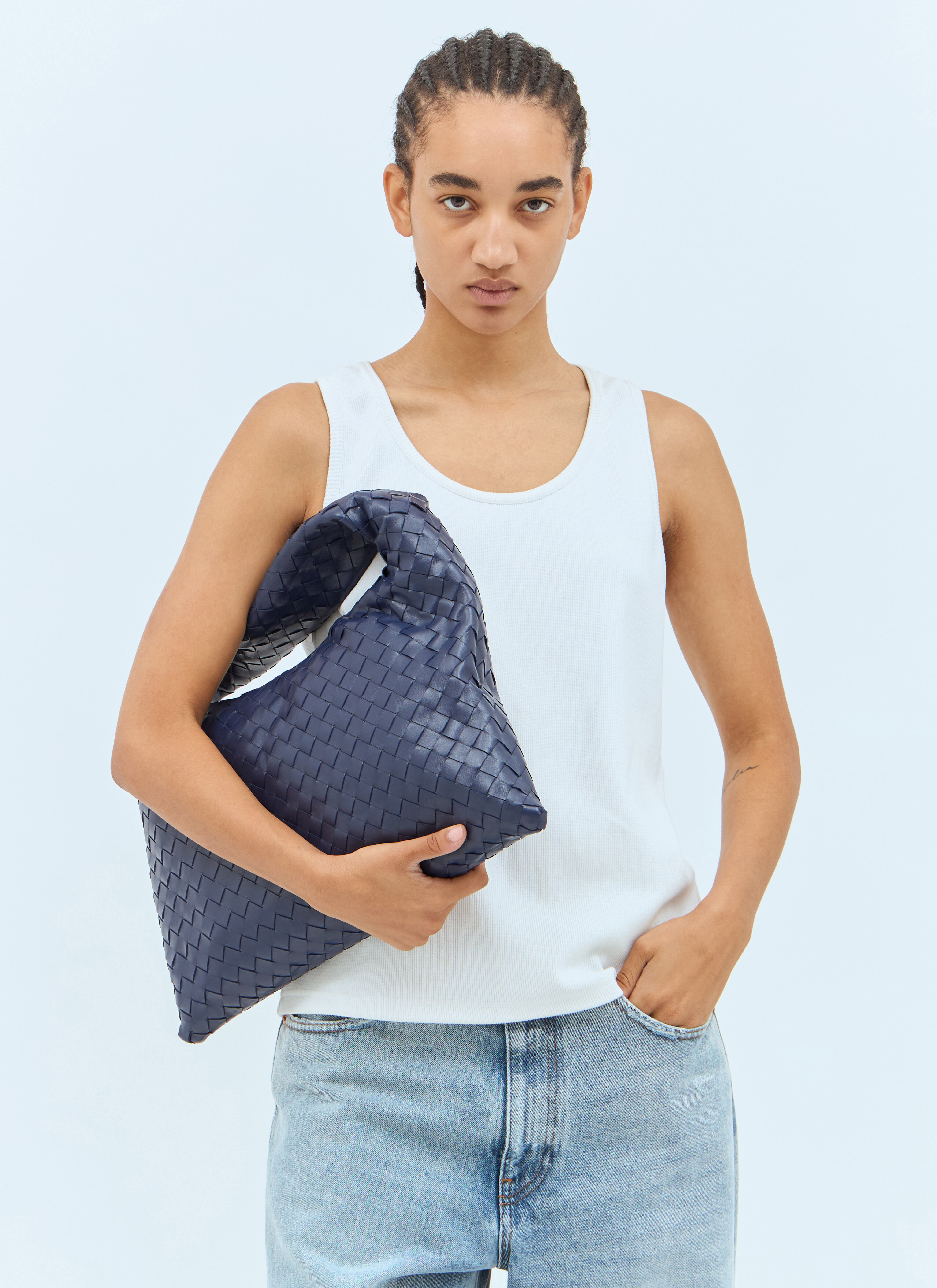 Bottega Veneta Women s Small Hop Shoulder Bag in Navy LN CC