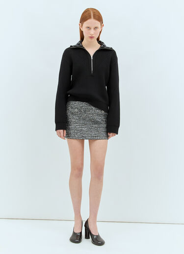Gucci Sequin Boucle Mini Skirt Grey guc0257045