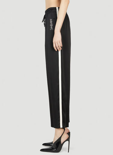 Saint Laurent 로고 프린트 팬츠 블랙 sla0251058