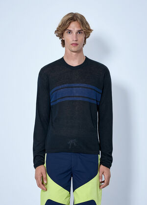 Stüssy Striped Long Sleeve Sweater Black sts0166002