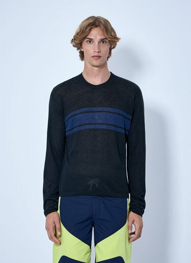LN-CC® - Stüssy: Striped Long Sleeve Sweater - Black Stüssy Striped Long Sleeve Sweater Black sts0166002
