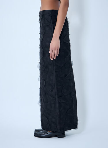 Max Mara Textured Long Skirt Black max0264310