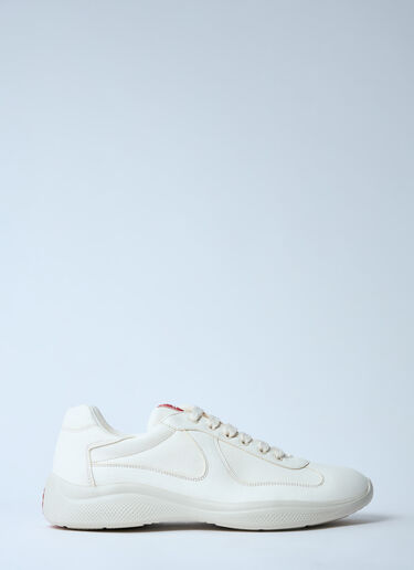 Prada Leather Low-Top Sneakers White pra0160016