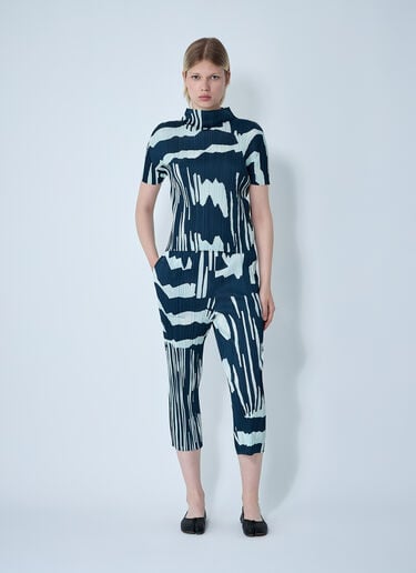 Pleats Please Issey Miyake Pleated Top Blue plp0261001