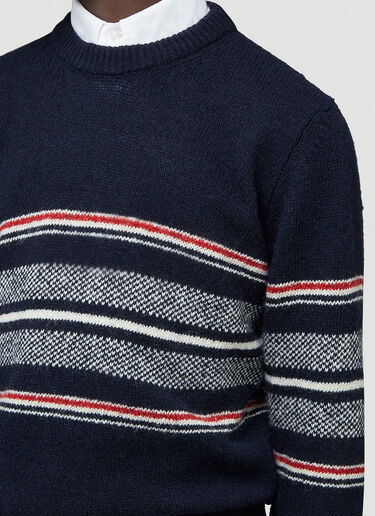 Thom Browne Jacquard Knit Sweater Blue thb0143027