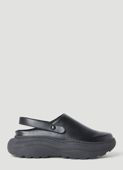 Phileo Sabot Platform Shoes Black phi0152006