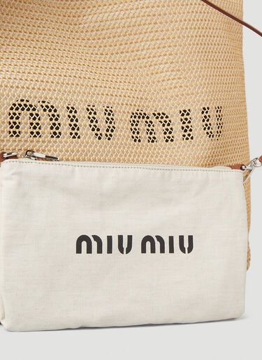 Miu Miu 로고 토트백 베이지 miu0246028