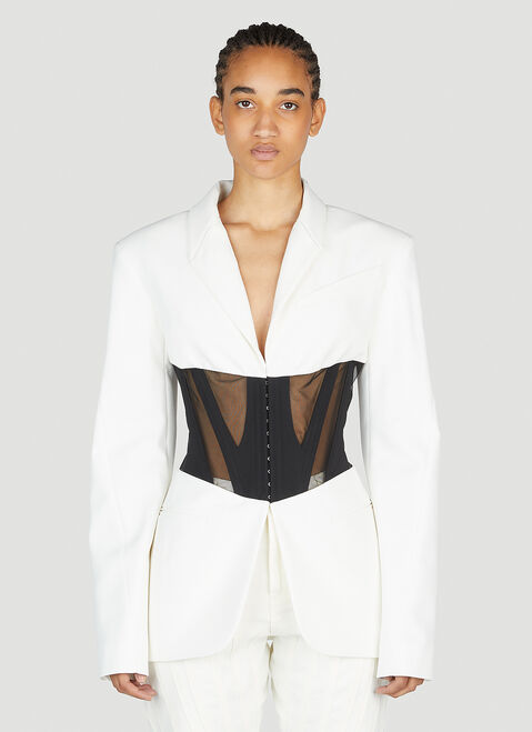Jacquemus Corset Panel Blazer Beige jac0248040