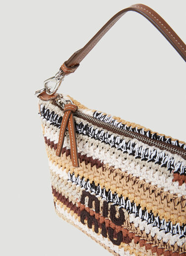 Miu Miu Crochet Shoulder Bag Natural miu0252056