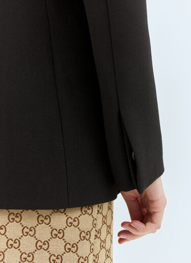 Gucci 羊毛绉纱夹克  黑色 guc0258001