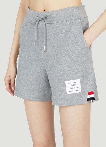 Thom Browne Logo Patch Track Shorts Grey thb0251024