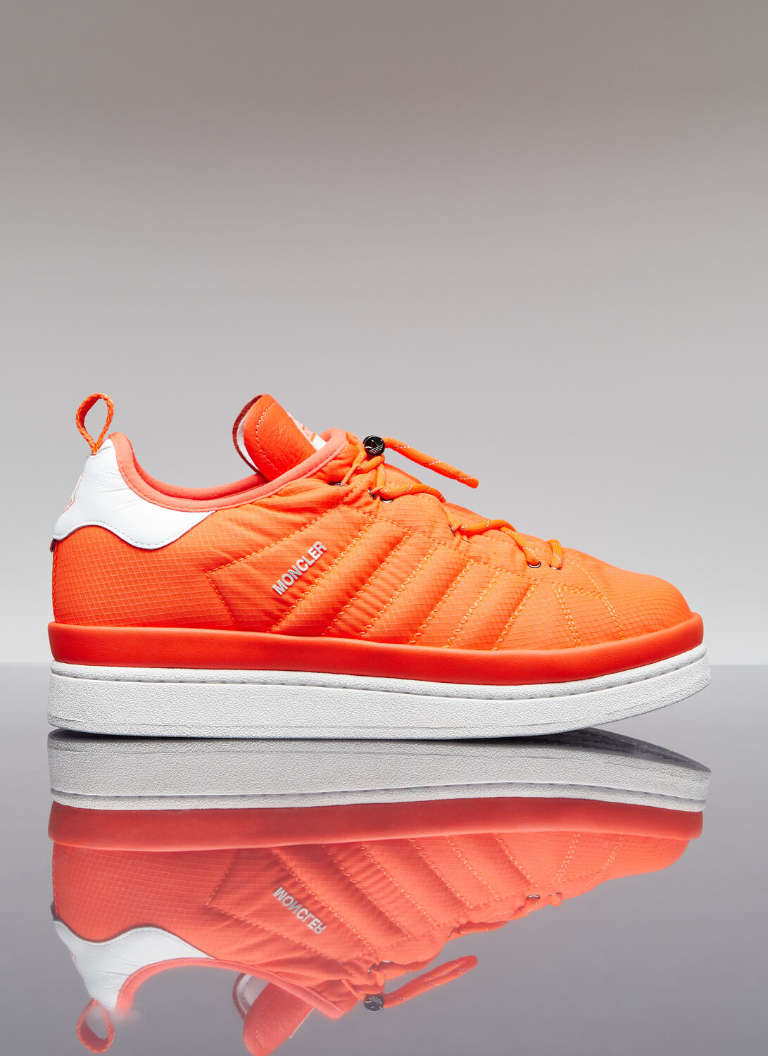 Shop Moncler X Adidas Originals Campus Low Top Sneakers In Orange