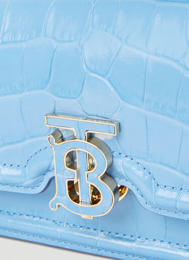 Burberry 로고 플라크 숄더백 라이트 블루 bur0252032