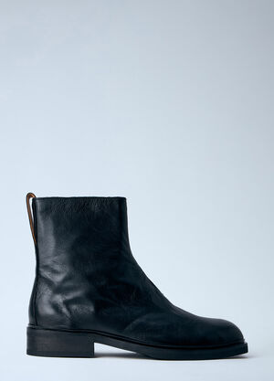 Our Legacy Daimono Zip Leather Boots Black our0164048