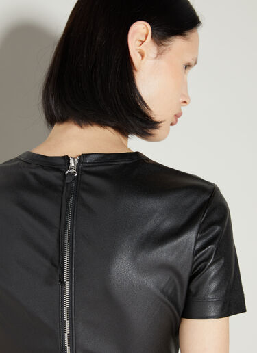 Helmut Lang Faux Leather T-Shirt Black hlm0253003