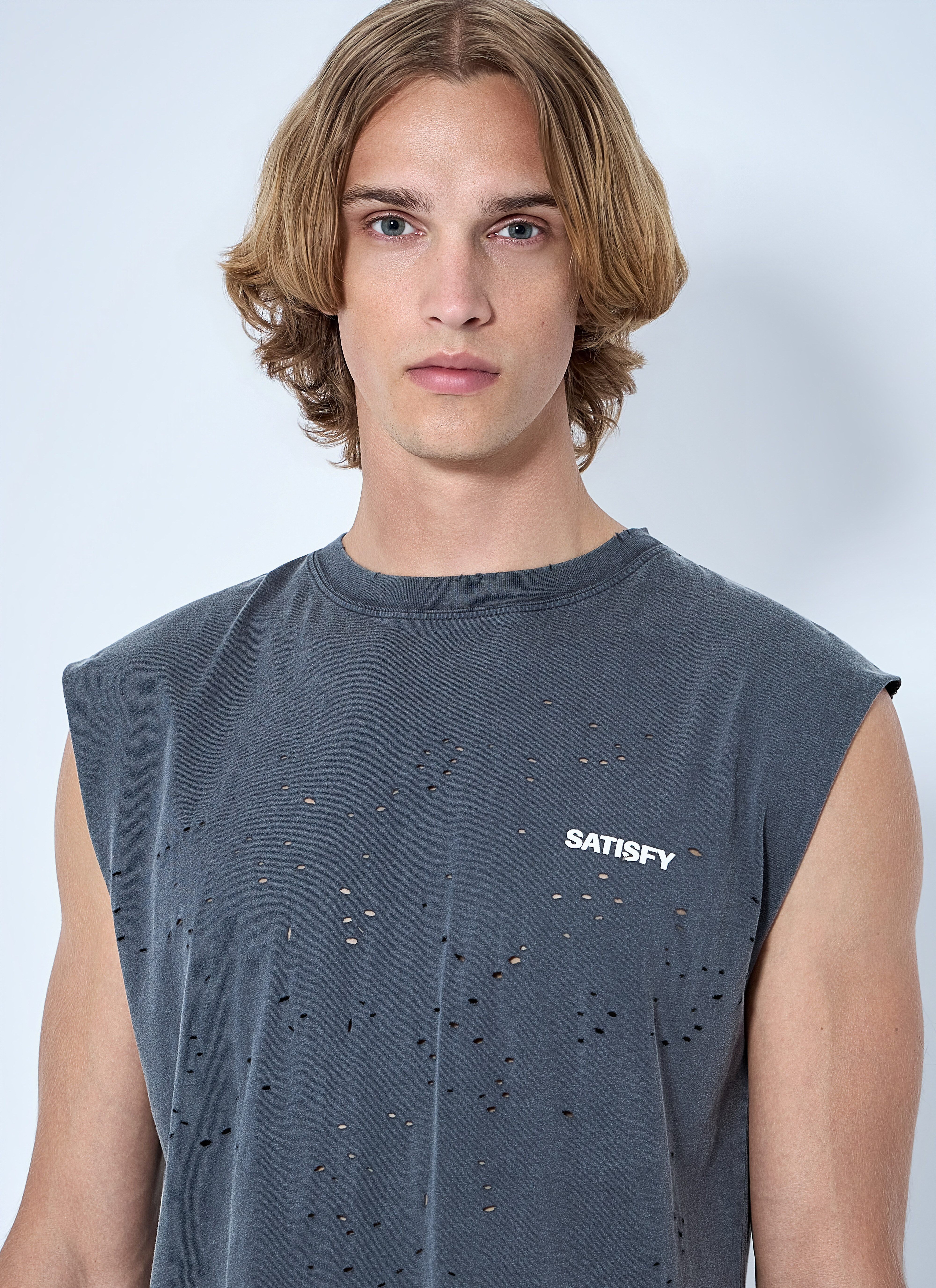 Satisfy Men's' MothTech Muscle Top in Grey | LN-CC®