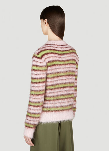 Marni Fuzzy Stripe Sweater Pink mni0253027