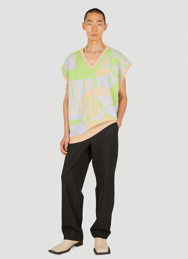 Ninamounah Kingfish Sleeveless Sweater Green nmo0148008